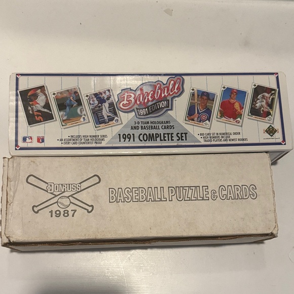 DONRUSS 1987 Baseball box and 1991 upper deck